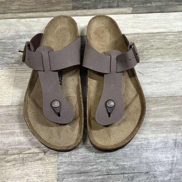 Birkenstock Medina Sandals Men’s US 11 EU 44 Mocha Leather Thong Shoes main image 5